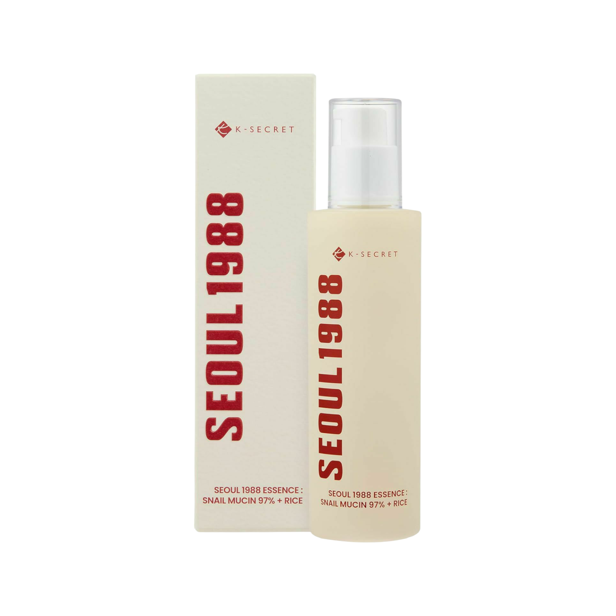 K-Secret Essence Seoul 1988 97% Snail Mucin and Rice Skin Care - 100ml