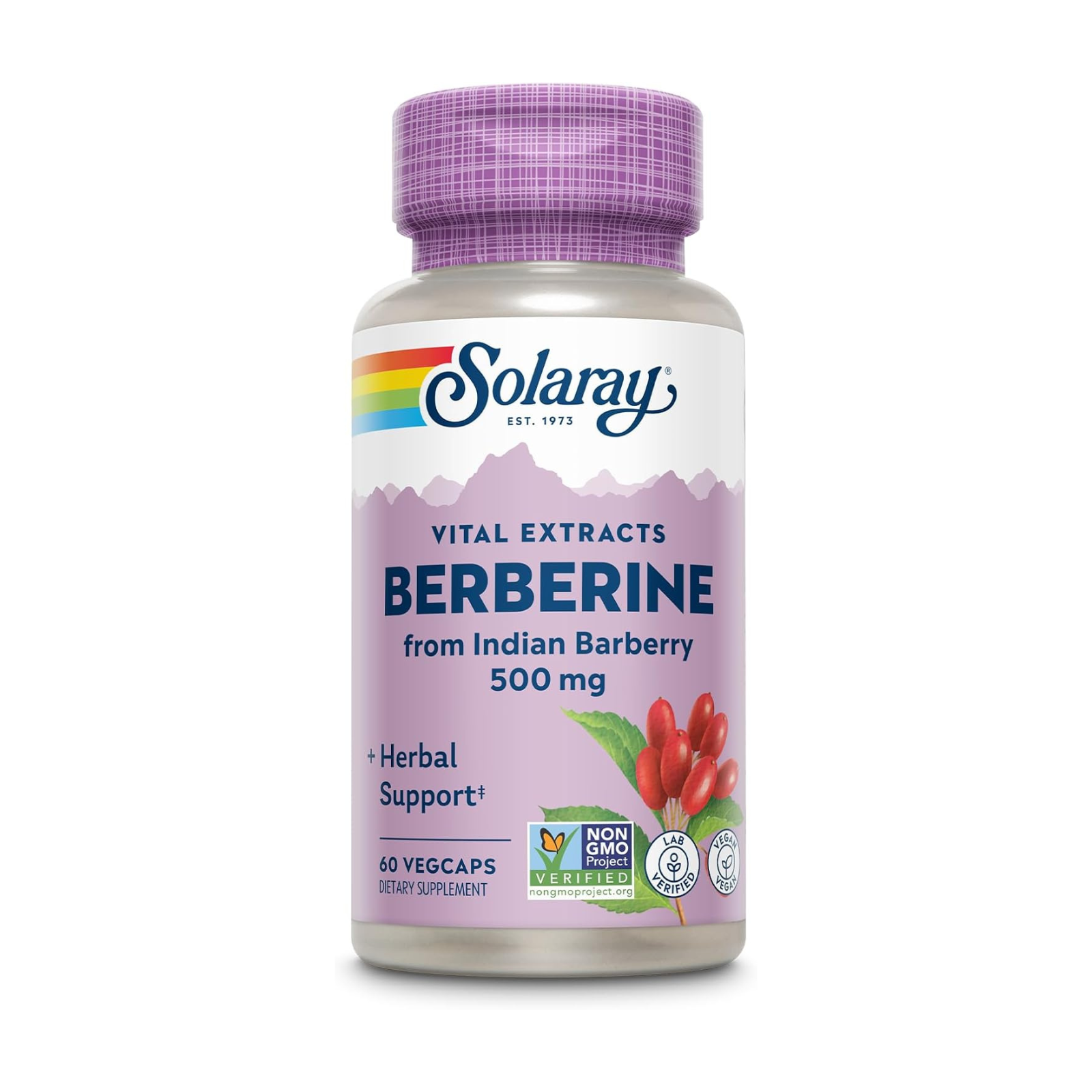 Solaray Berberine Supplement for a Healthy Lifestyle – 60 Capsules