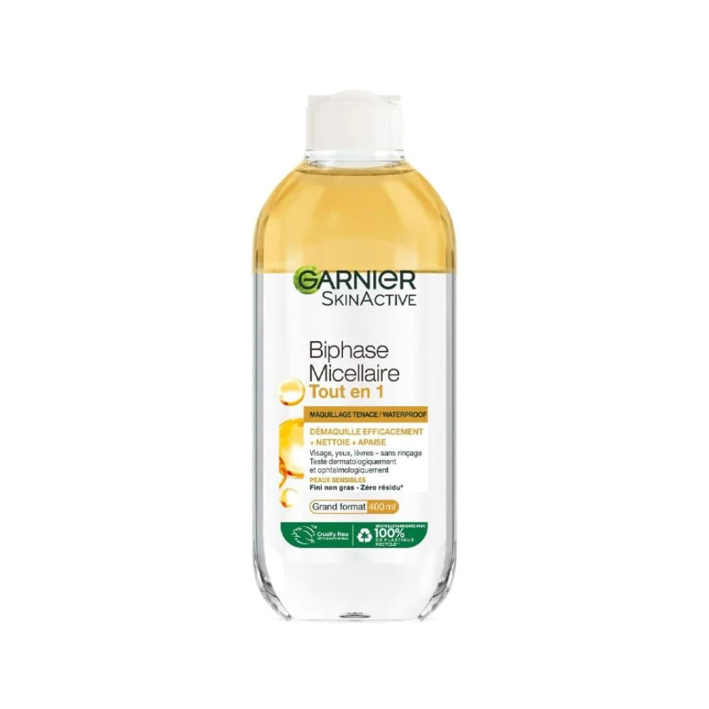 Garnier Micellar Water Dual Action Cleanser and Makeup Remover - 400ml