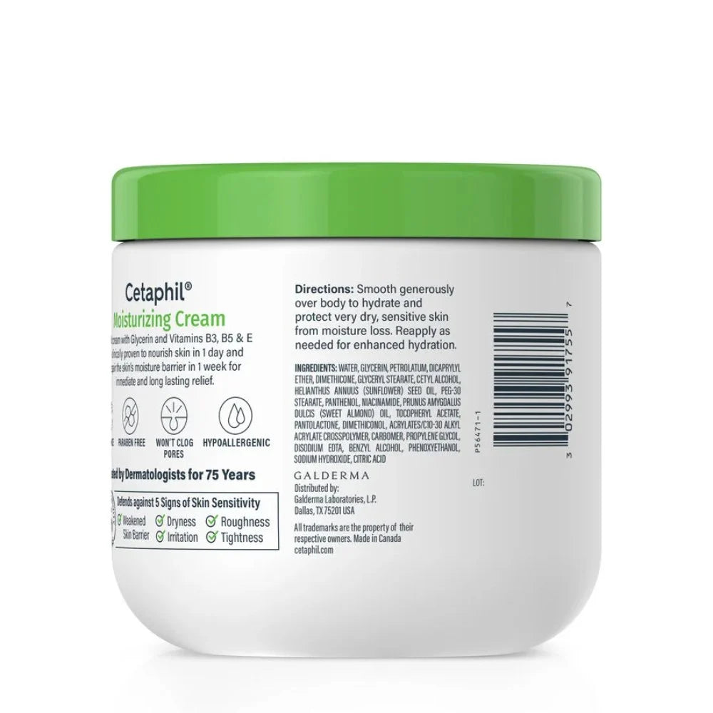 Cetaphil Moisturizing Cream for Dry or Very Dry Skin - 453g