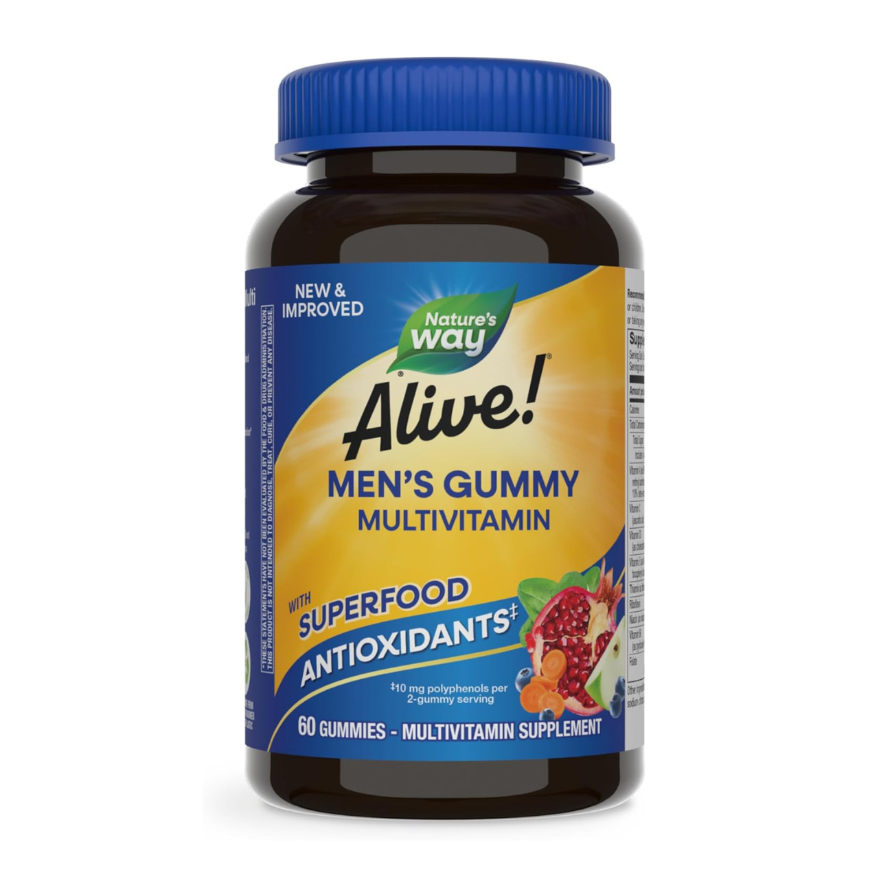 Nature's Way Men's Alive Fruit Flavored Multivitamin Supplement - 60 Tablets