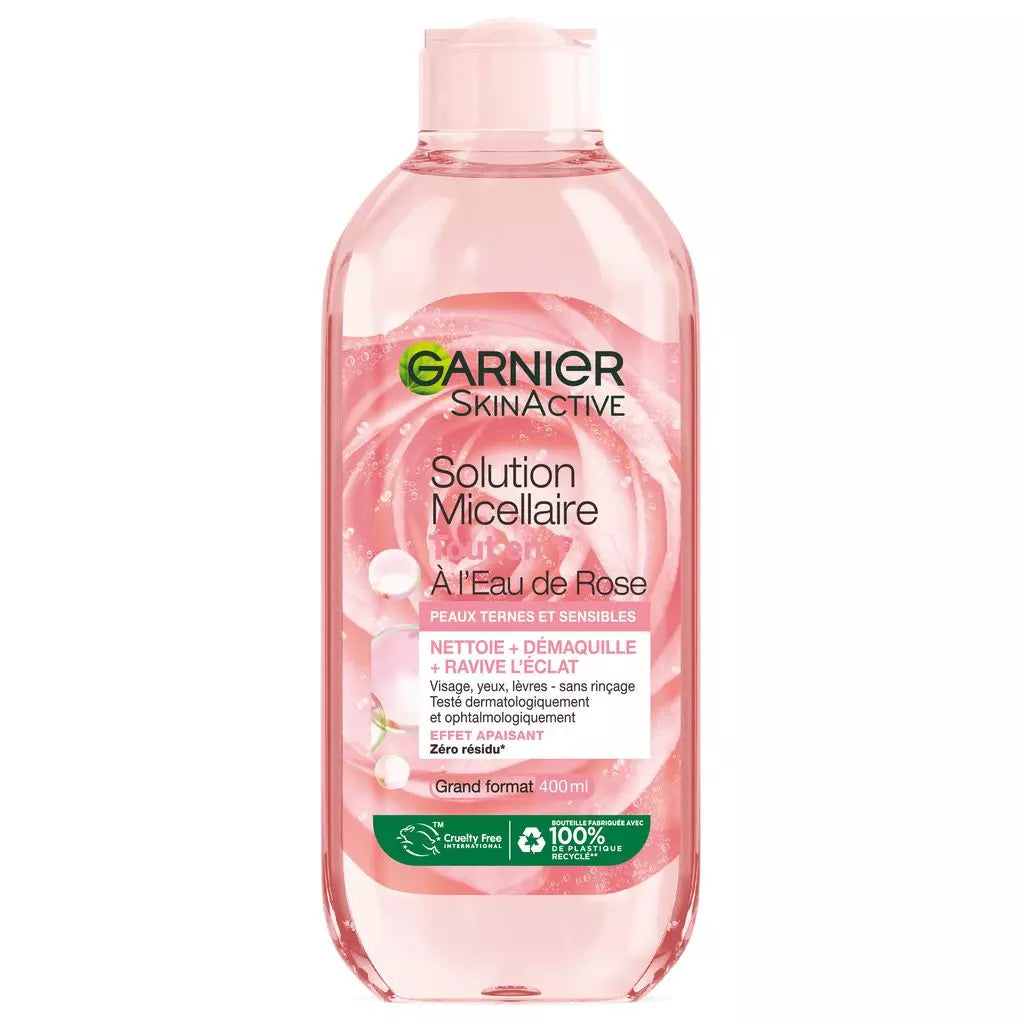 Garnier Micellar Water with Rose Water to Remove Makeup and Refresh the Skin - 400ml
