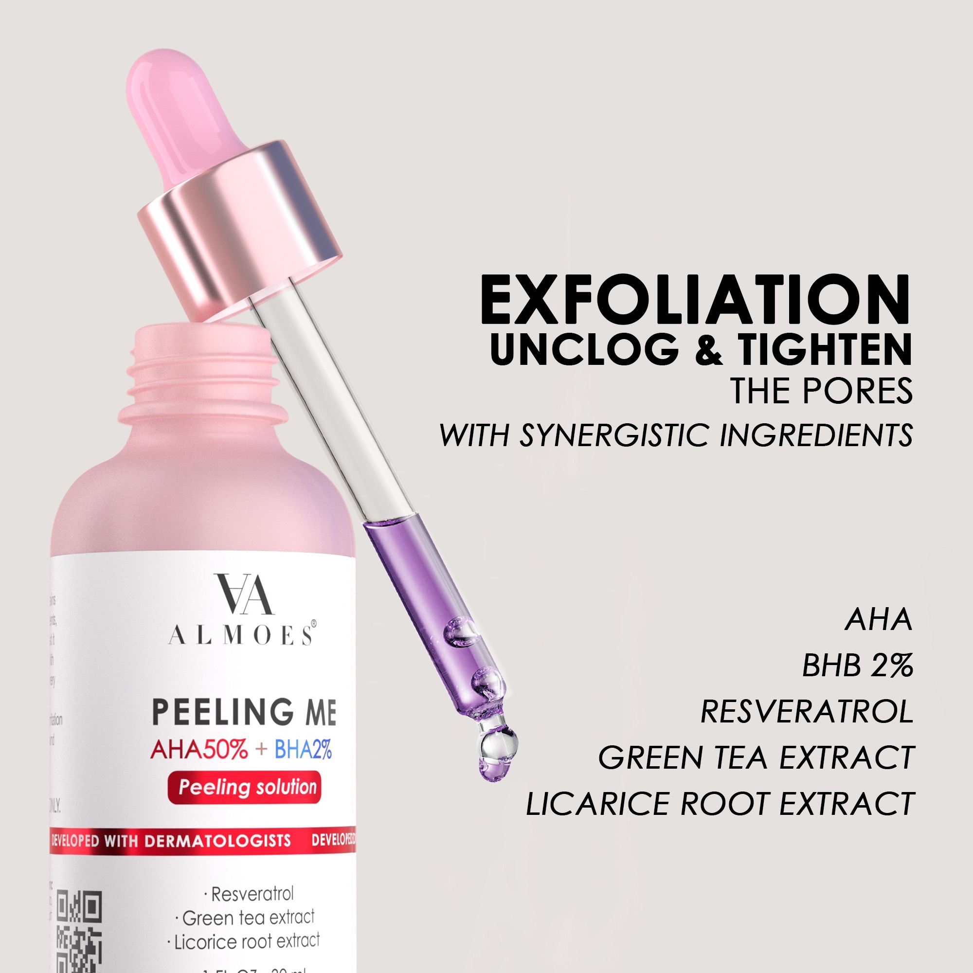 AHA 50% + BHA 2% Moisturizing Solution - 30ml