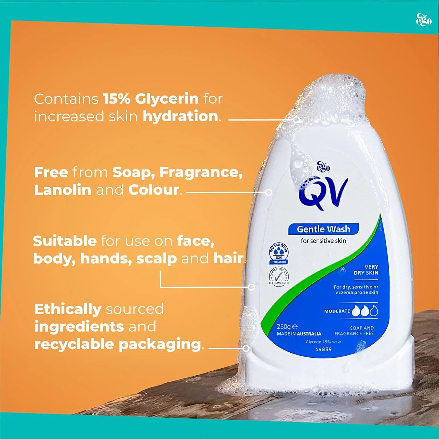 QV Face Wash for Sensitive and Very Dry Skin - 250g