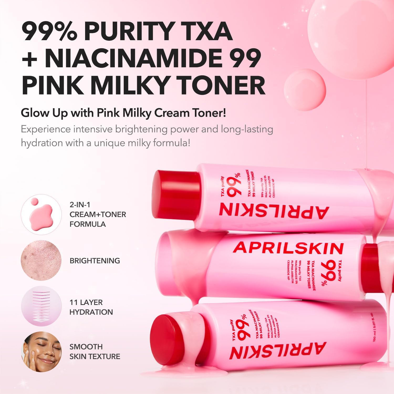 APRILSKIN TXA Niacinamide 99 Milky Toner – 150ml