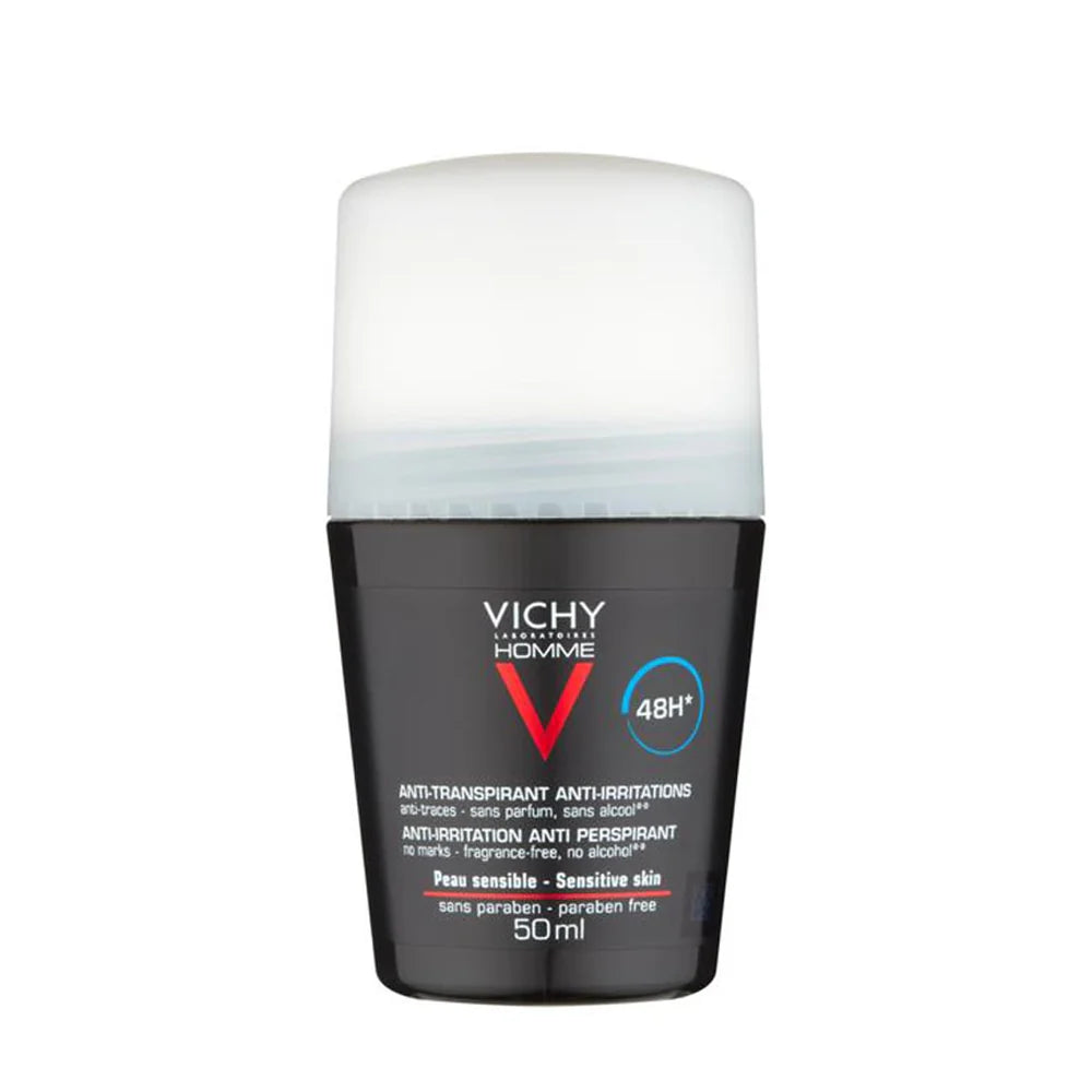 Vichy Men Deodorant Sensitive Skin 48H Roll-On - 50ml