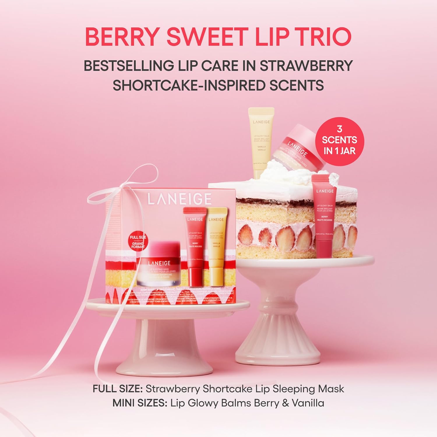 LANEIGE Berry Sweet Lip Care Trio Set – 3pcs