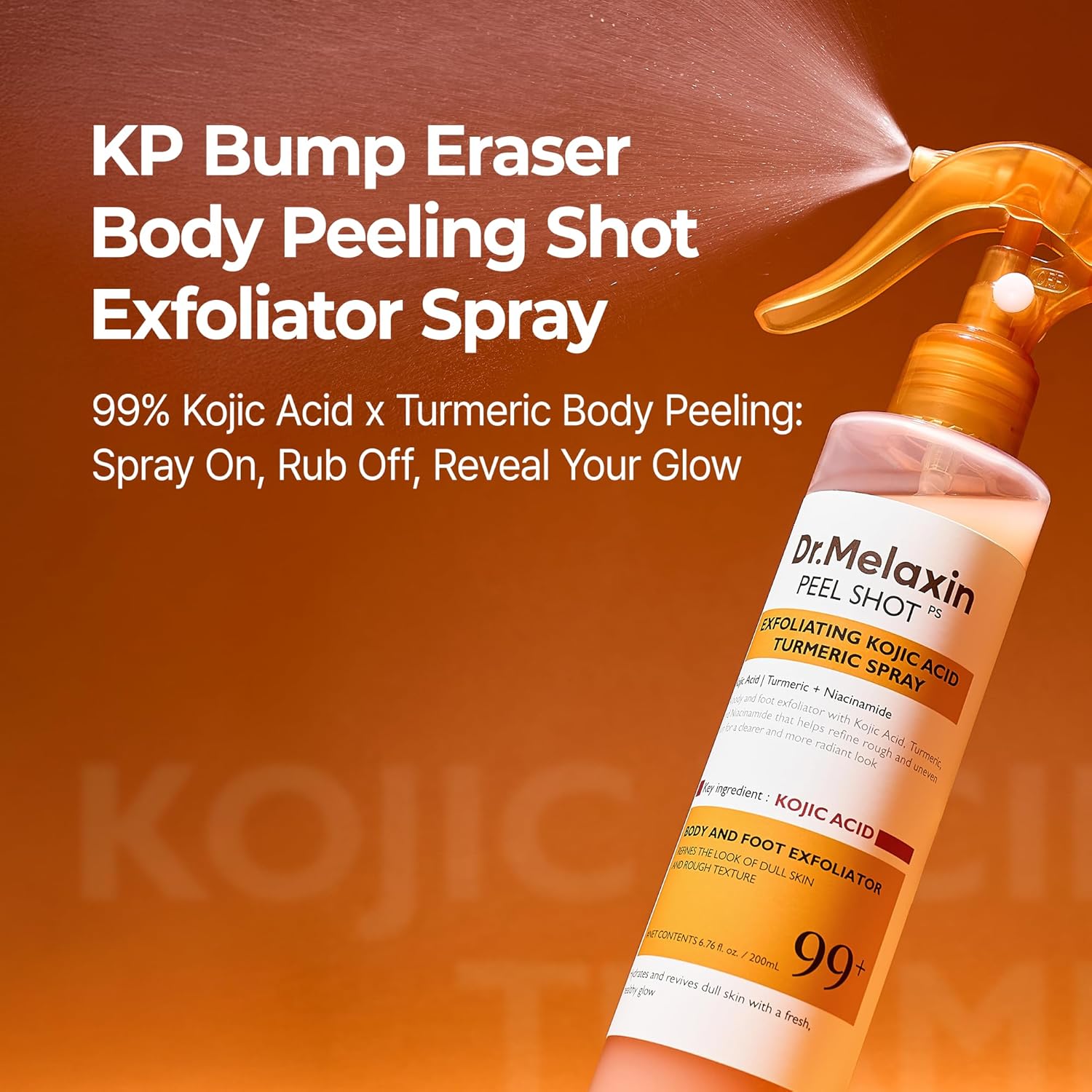 Dr. Melaxin Kojic Acid & Turmeric Body Scrub Spray – 200ml