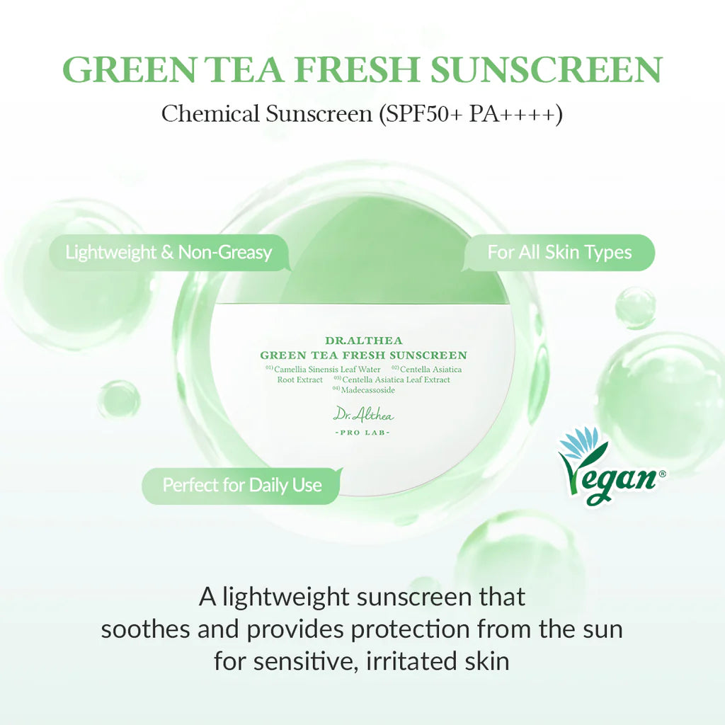 Dr. Althea Soothing & Refreshing Green Tea Sunscreen – 45ml