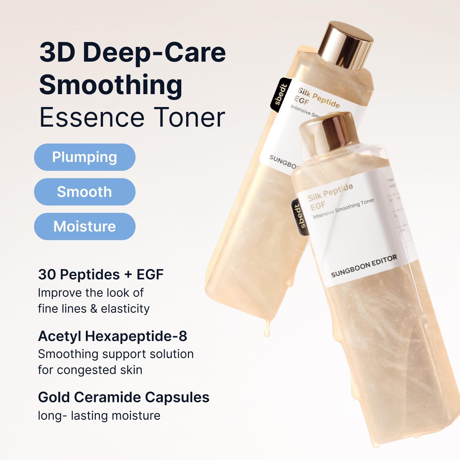SUNGBOON EDITOR Silk Peptide EGF Intensive Smoothing Toner – 300ml