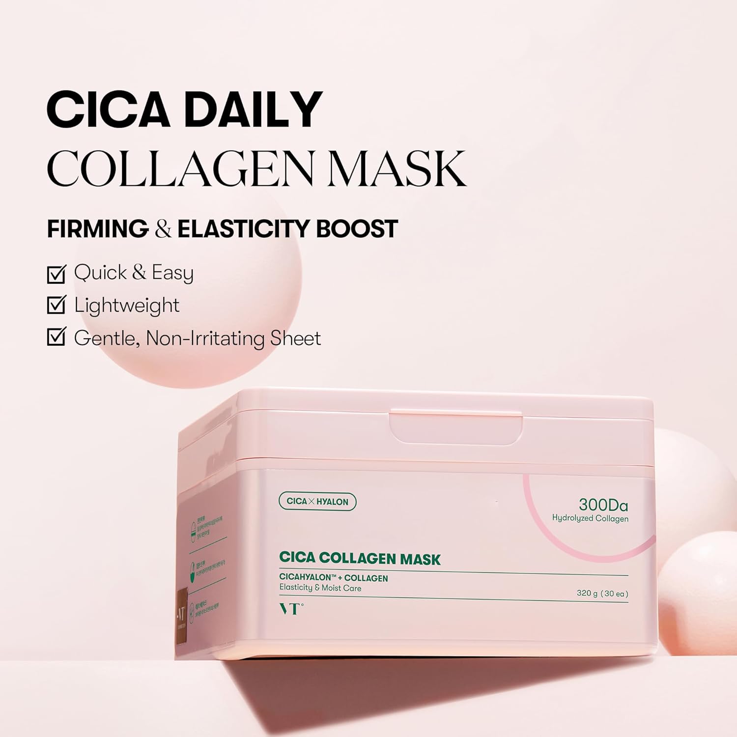 VT Cica Collagen Firming and Hydrating Face Mask - 30 pieces