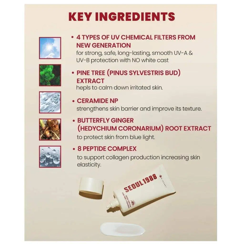 K-Secret Seoul 1988 Sunscreen Cream with Pine Tree Extract and Ceramide