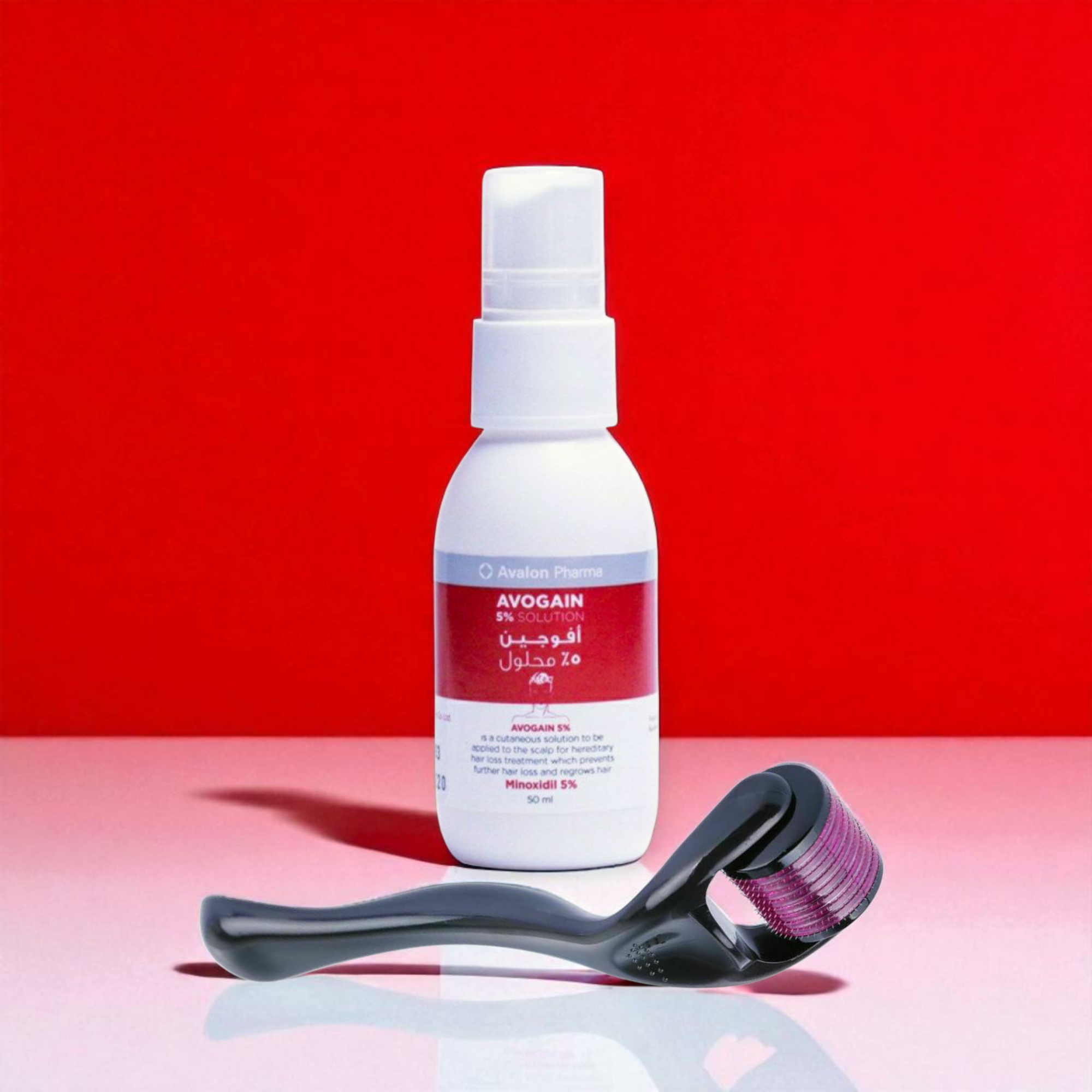 Avogen 5% Hair Loss and Growth Stimulation Treatment Kit + Derma Roller - 2 Pieces