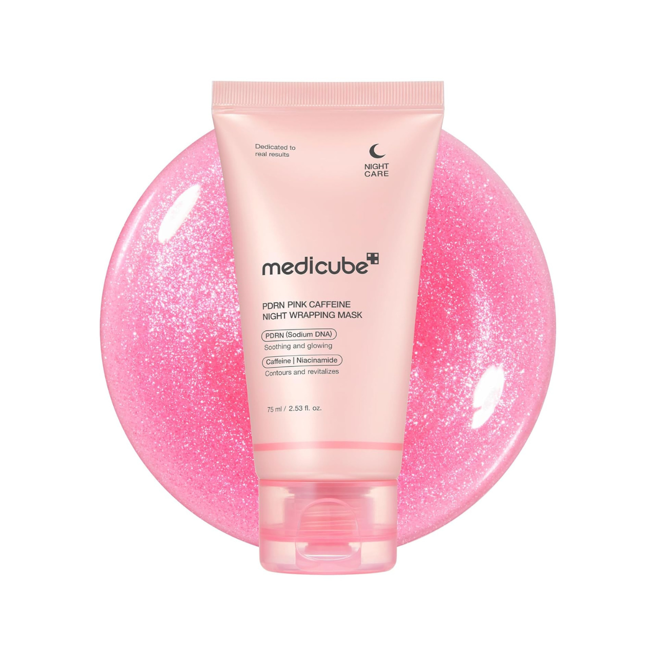 Medicube Pink Night Mask with Caffeine and PDRN for Skin Care - 75ml