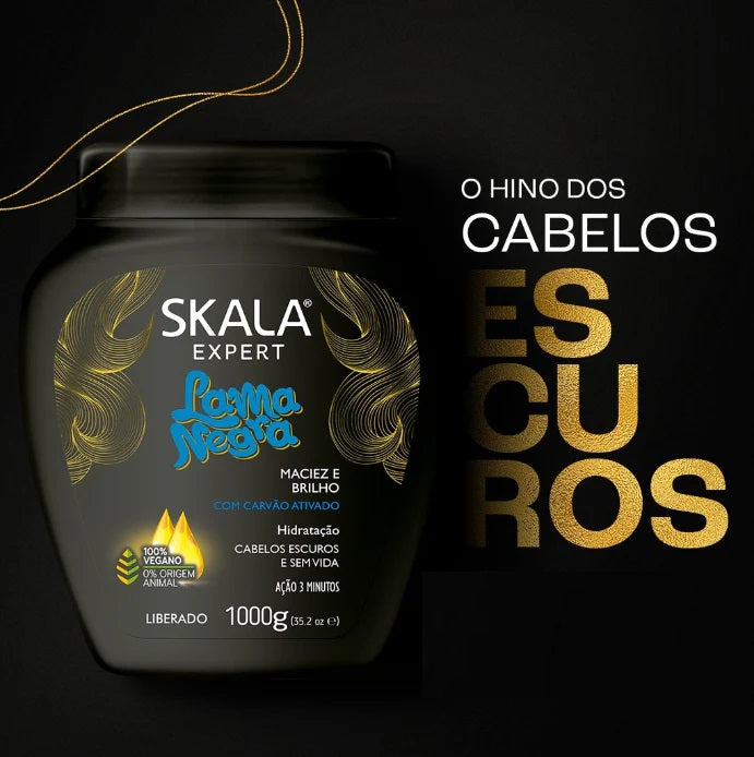 كريم الطين الأسود من سكالا لتنعيم ولمعان الشعر – 1000جم