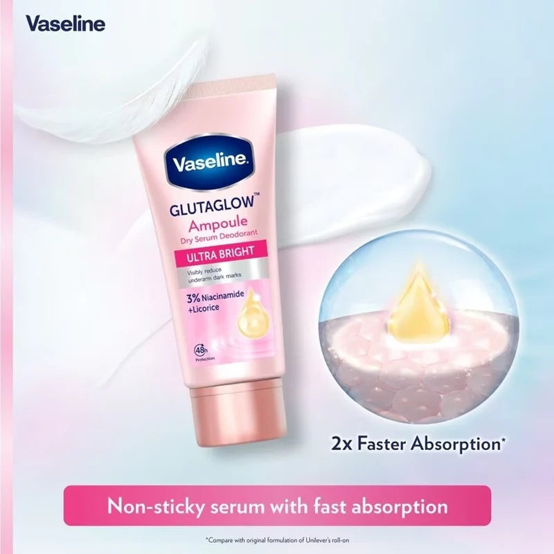 Vaseline Gluta Glow Ultra Bright Dry Deodorant Ampoule - 45ml