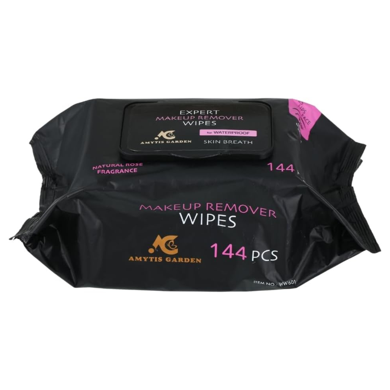 Amytis Garden Scented Makeup Removing Wipes with Natural Rose Extract - 144 Pieces