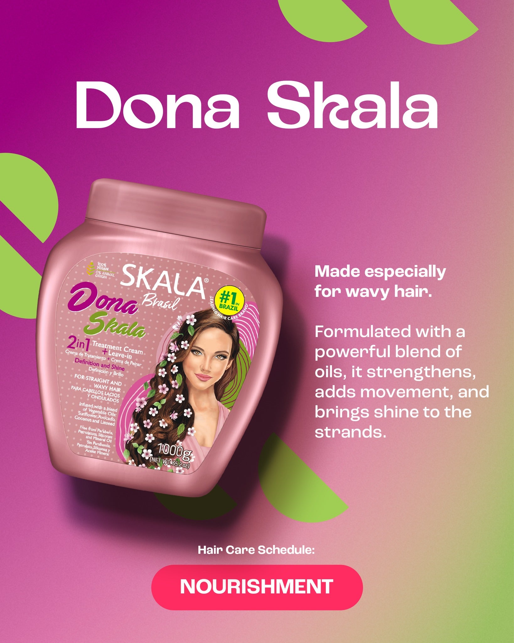 كريم سكالا دونا سكالا لتغذية ولمعان الشعر – 2 في 1 – 1000جم