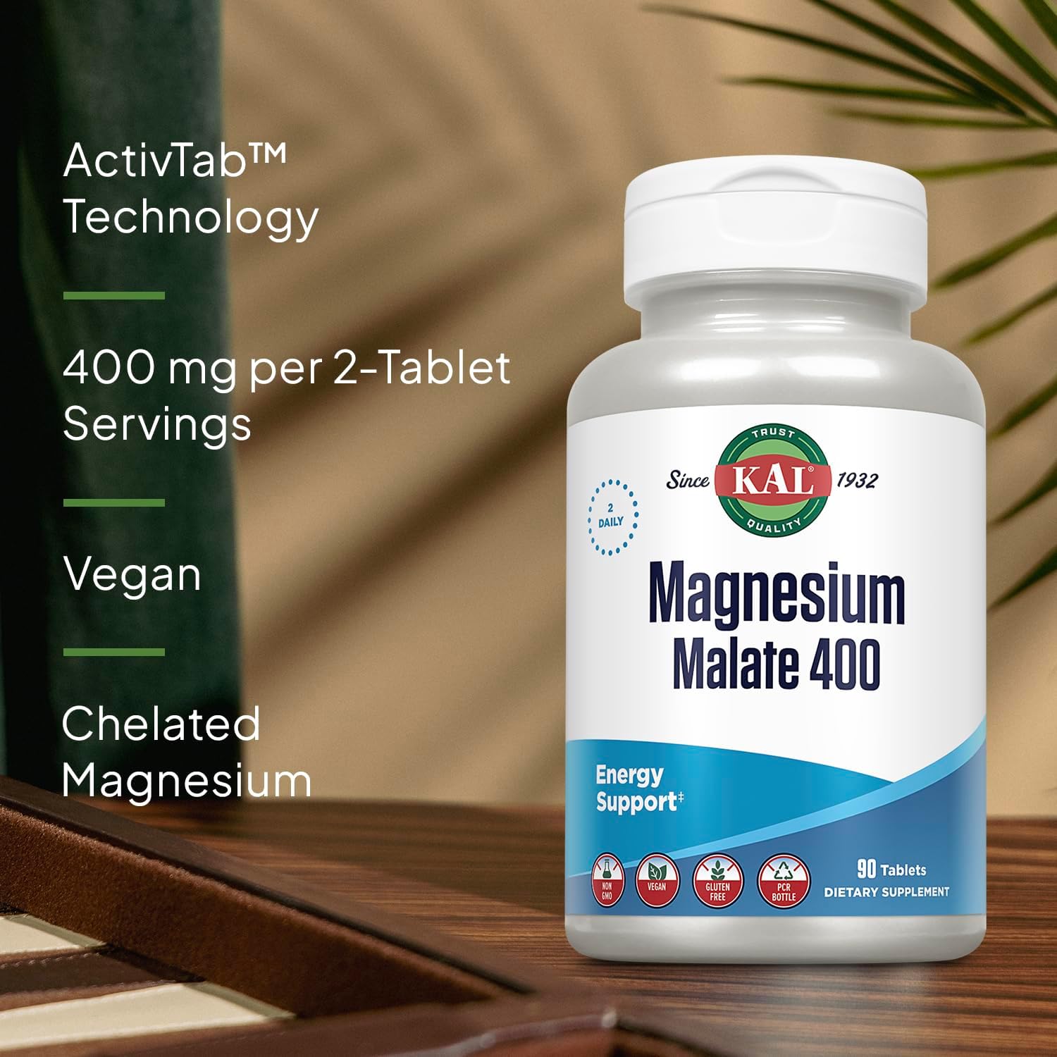 Calcium Magnesium Malate 400 Food Supplement - 90 Tablets