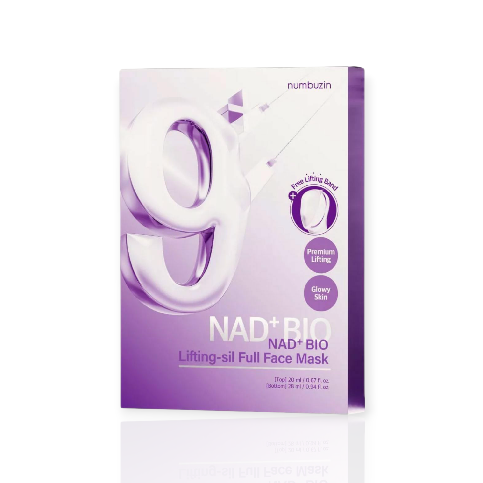 Numbozen NAD+BIO No. 9 Full Face Lifting Mask - 4 Pieces