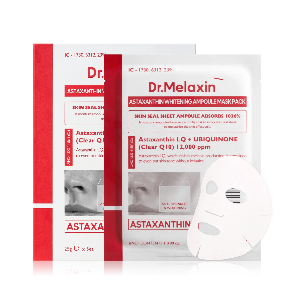 Dr. Melaxin TX Astaxanthin Skin Brightening Serum Mask – 5 pieces