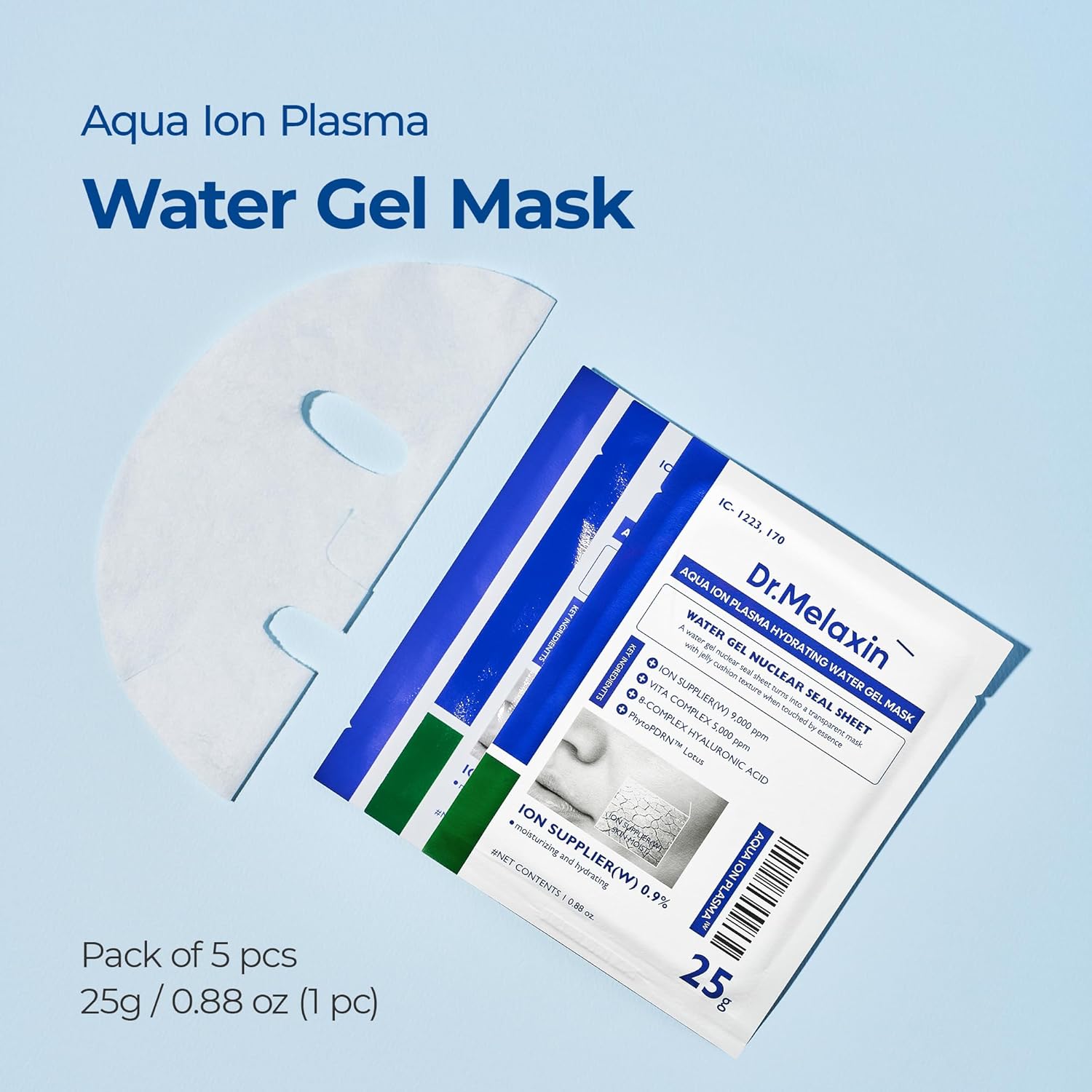 Dr. Melaxin Plasma Ionic Hydrating Water Gel Mask – 5 pieces