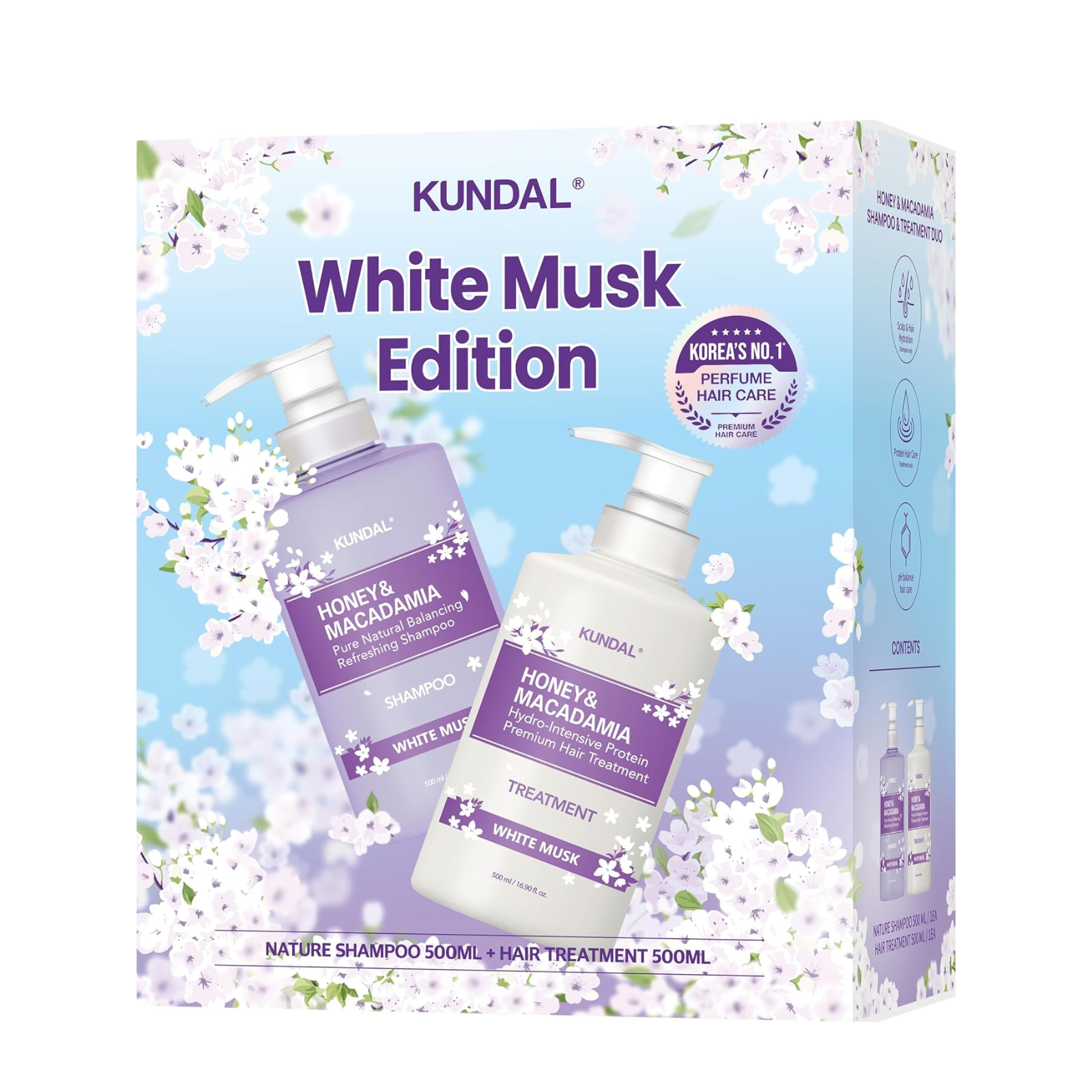 مجموعة كوندال بالمسك الأبيض شامبو + بلسم للعناية بالشعر – 2قطع