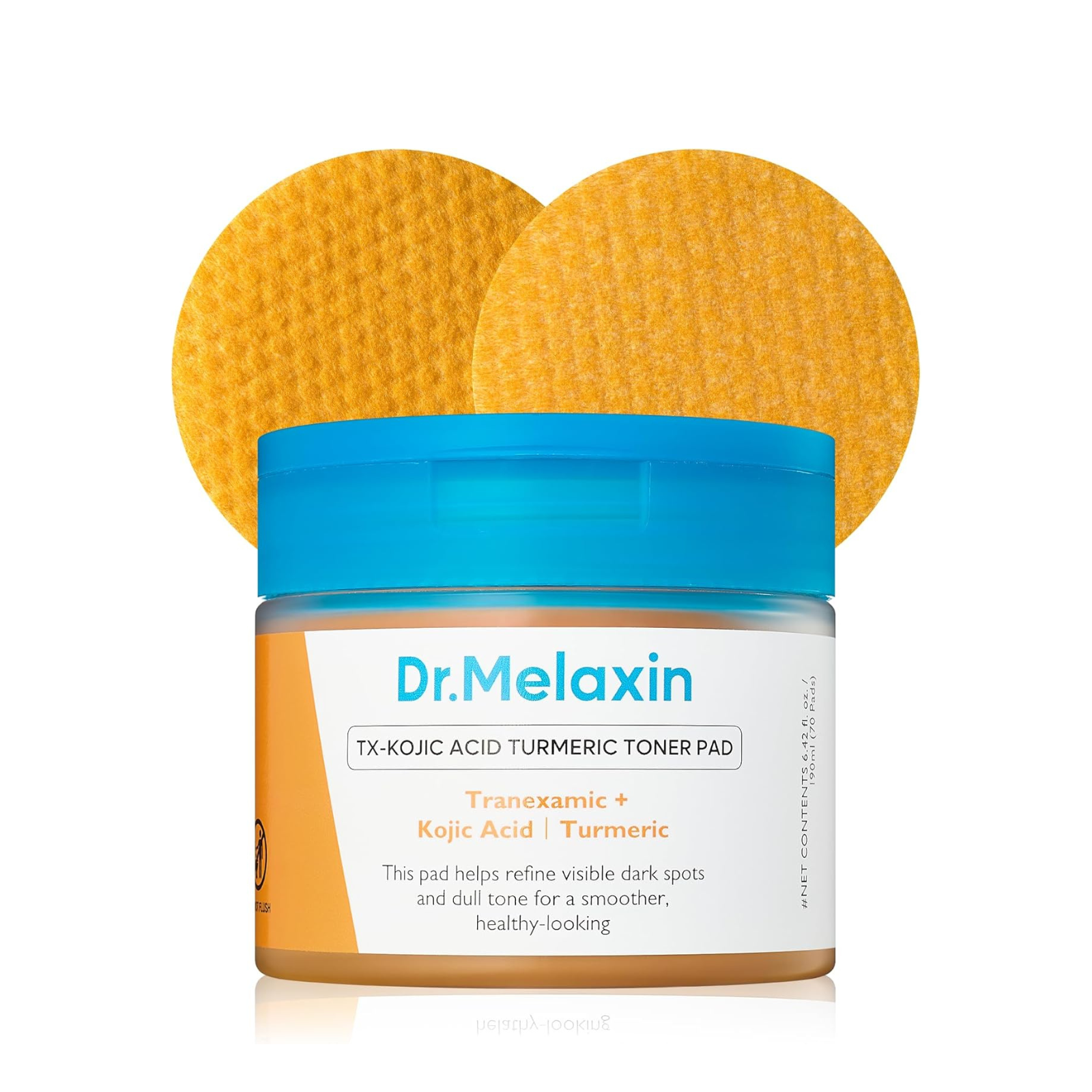 وسادات تونر د. ميلاكسين TX للتفتيح وتوحيد اللون بحمض الكوجيك والكركم – 70وسادة