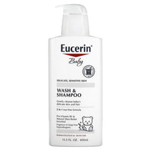 Eucerin Baby 2-in-1 Wash & Shampoo, Fragrance-Free – 400 ml