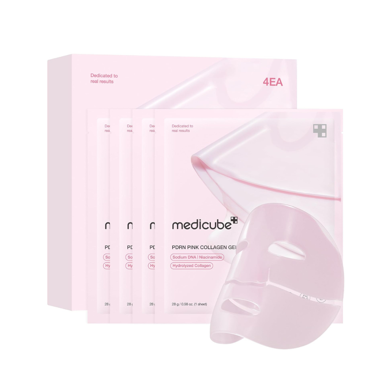 Medicube PDRN Pink Collagen Gel Mask – 4 Pieces