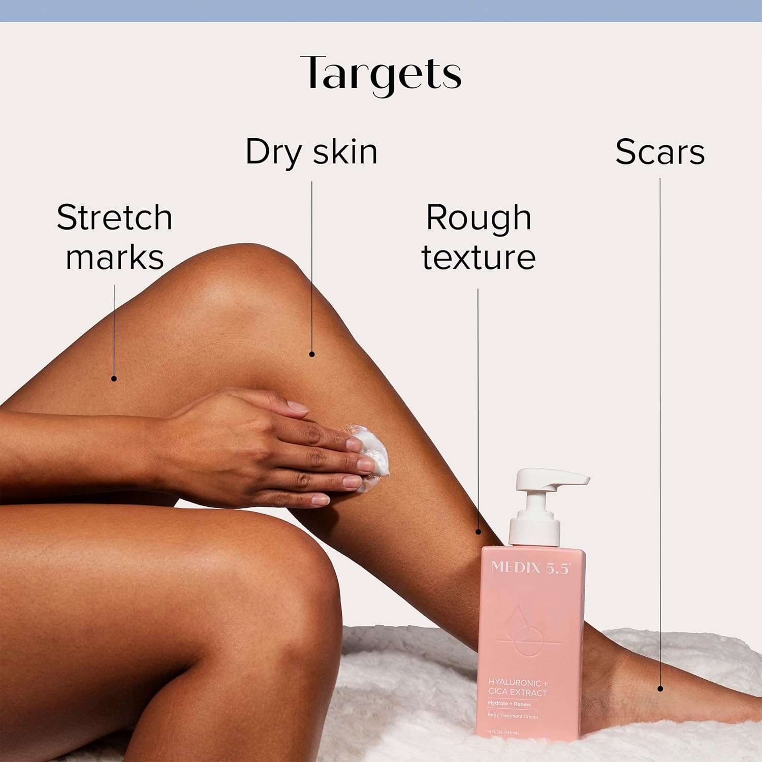 Medix 5.5 Body Cream with Hyaluronic Acid and Cica for Skin Hydration and Regeneration – 444ml