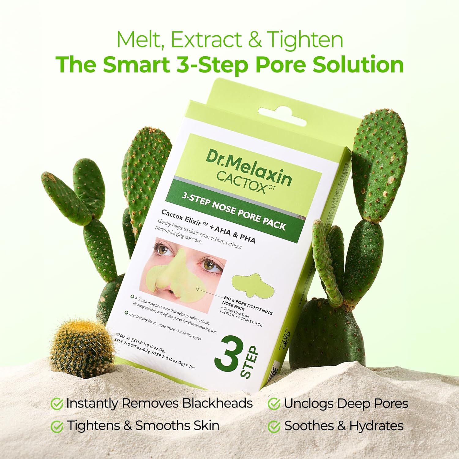 Dr.Melaxin Cactox 3-step Nose Pore Pack – 3ea