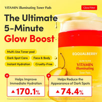 EQQUALBERRY Vitamin Illuminating Toner Pads – 70Pads
