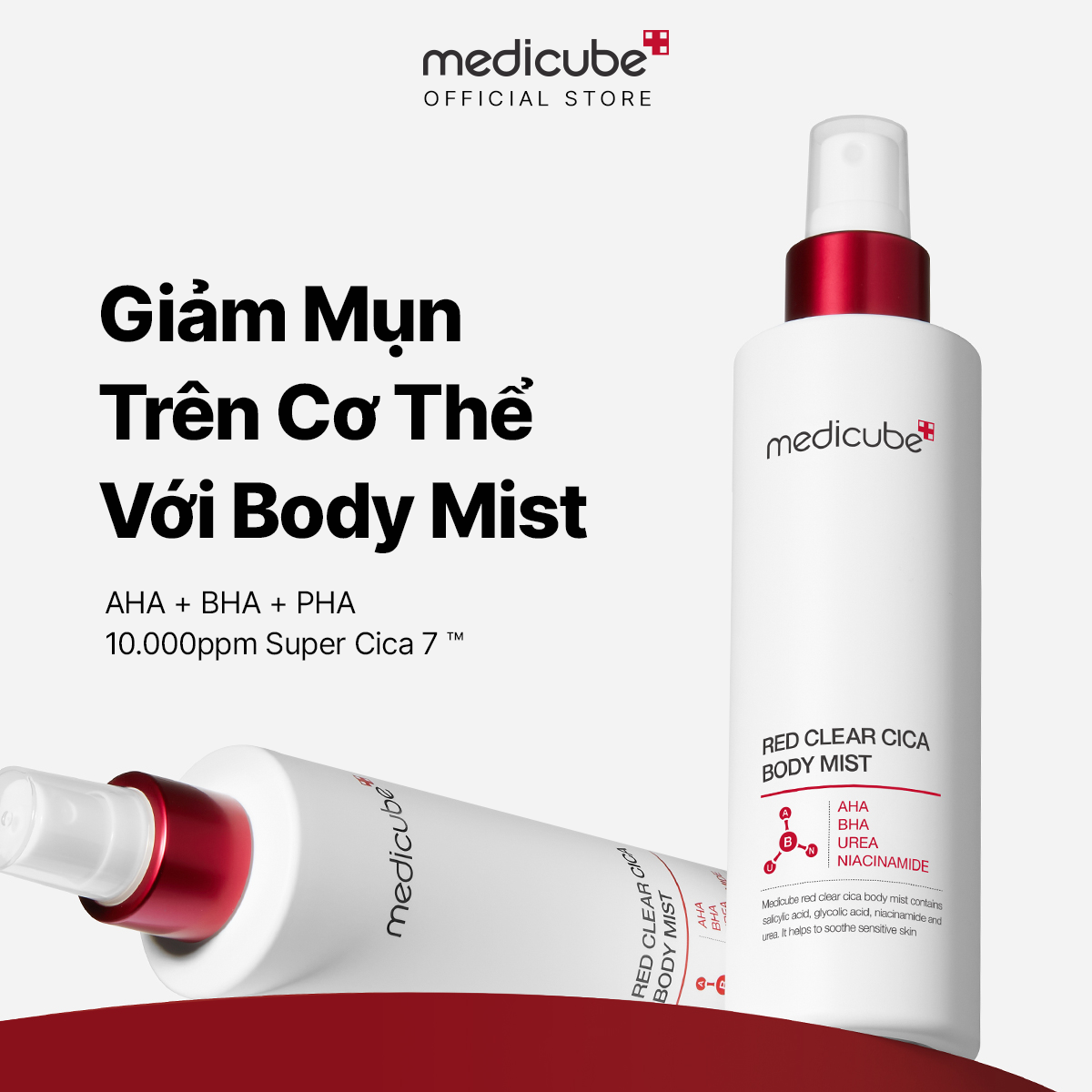 Medicube Red Clear Cica Body Spray for Soothing and Purifying Skin – 200ml