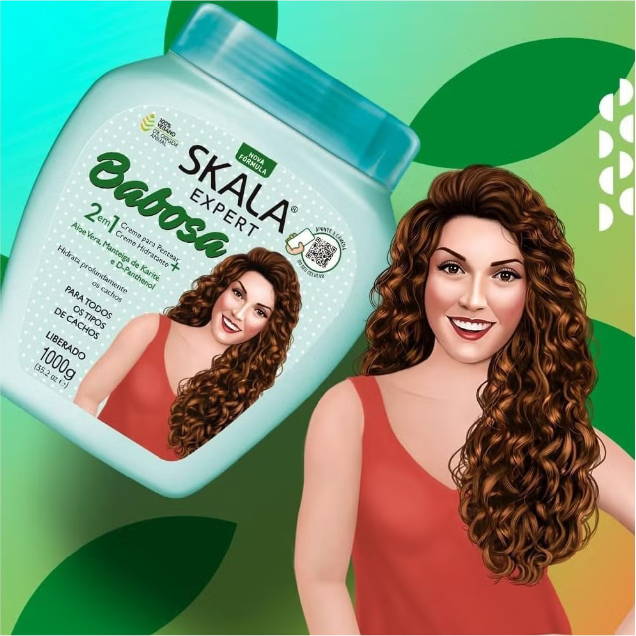 كريم سكالا بابوسا بخلاصة الألوفيرا لتغذية وترطيب الشعر 2 في 1 – 1000جم