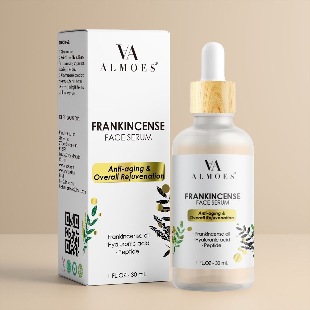 ALMOES Oud Incense Serum for Face Lightening and Dark Circles Under the Eyes