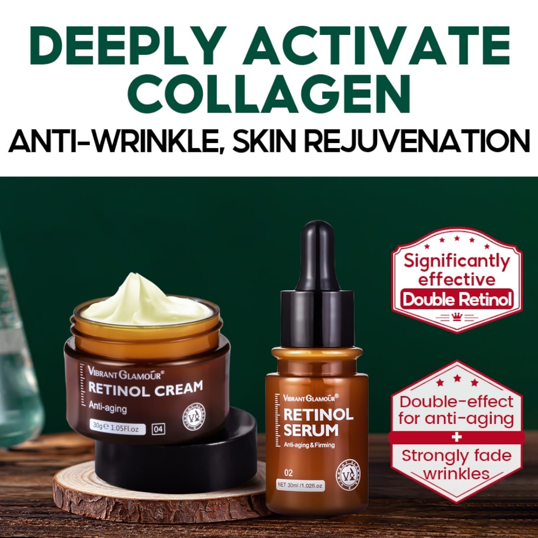 Vibrant Glamour Retinol Serum &amp; Cream Set - 2 Pieces